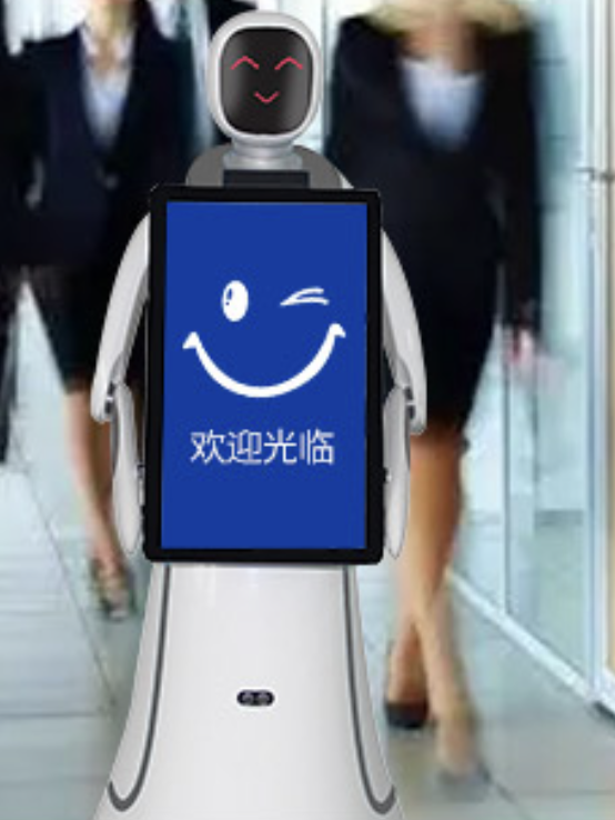 穿山甲艾米迎宾接待机器人